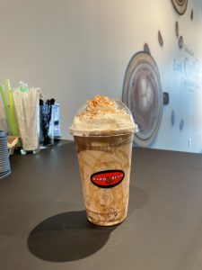 Chai Hard Bean Frappe with whipped cream